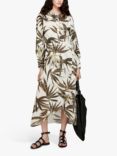SISLEY Leaf Print Dress, Multi