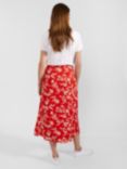 Hobbs Eloise Leaf Skirt, Red/Buttercream