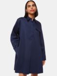 Whistles Lara Cotton Shirt Dress, Navy