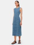 Whistles Sleeveless Denim Midi Dress, Blue