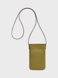 Gerard Darel Leather Phone Bag, Almond/Forest/Rock