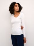 KAFFE Carna Asymmetric V-Neck Top