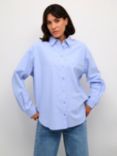 KAFFE Billie Long Sleeve Shirt, Vista Blue Melange