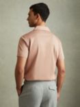 Reiss Caspa Cuban Collar Short Sleeve Shirt, Dusty Rose