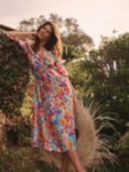 NRBY Nina Silk Midi Dress, Floral Splash