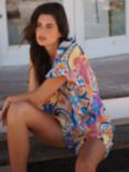 NRBY Katya Silk Shirt, Blurred Paisley