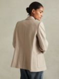 Reiss Petite Harriet Double Breasted Blazer, Neutral