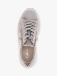 Gabor Dolly Suede Flatform Trainers, Natural