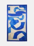 Jigsaw Pas Abstract Print Silk Scarf, Blue/Multi