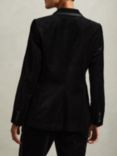 Reiss Petite Parisa Velvet Blazer, Black