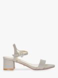 Dune Measure Diamante Embellished Sandals, Gold