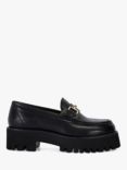 Dune Groundbreaking Leather Chunky Loafers, Black