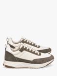 CLAE Owens Leather Blend Trainers, Olive/Off White