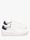 CLAE Bradley Venice Leather Trainers, White Leather Navy