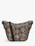 Radley Oak Street Snake Effect Leather Cross Body Bag, Chalk/Multi