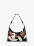 Radley Sloane Street Leather Mono Rose Shoulder Bag, Saddle/Multi