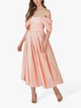 Lace & Beads Anya Taffeta Midi Dress, Sugar Pink