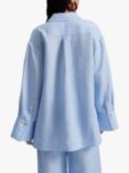 Malina Plum Linen Blend Shirt, Pastel Blue