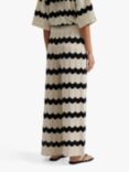 Malina Keily Stripe Knit Trousers, Black/Cream