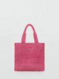Mango Sofi Crochet Shopper Bag, Pink