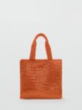 Mango Sofi Crochet Shopper Bag, Orange