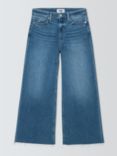 PAIGE Anessa Raw Hem Cropped Wide Leg Jeans