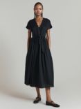 Ghost Danielle Linen Maxi Dress, Black