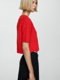 Mango Sant Knit Top, Bright Red