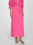 Mango Ramio A-Line Skirt, Pink