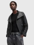 AllSaints Ellis Biker Leather Jacket, Black