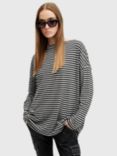 AllSaints Rita Stripe Top, Chalk/Ink