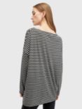 AllSaints Rita Stripe Top, Chalk/Ink