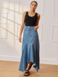 Albaray Asymmetric Denim Skirt, Indigo