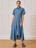 Albaray Asymmetric Denim Dress, Indigo