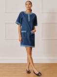 Albaray Contrast Denim Dress, Indigo