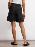 Albaray Pleat Denim Shorts, Black