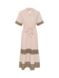 Part Two Jeila Organic Cotton Blend Dress, Beige/Multi