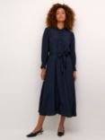 KAFFE Emine Midi Shirt Dress, Midnight Marine