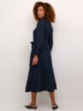 KAFFE Emine Midi Shirt Dress, Midnight Marine