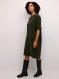 KAFFE Edna Oversized T-Shirt Dress, Dark Green