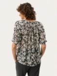 Part Two Popsy Floral Blouse, Black/White