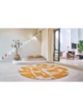 Louis De Poortere Papercut Round Rug, Orange/White