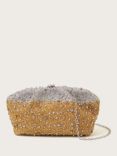Monsoon Ombre Beaded Clutch Bag, Gold