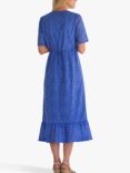 Pure Collection Broderie Midi Dress, Sky Blue