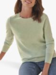 Pure Collection Cashmere Crew Neck Jumper, Willow Green