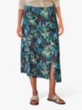 Pure Collection Floral Panelled Skirt, Blue/Multi