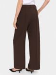 Saint Tropez Franka High Waist Trousers, Chocolate Brown