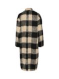 Saint Tropez Francesca Check Wool Blend Coat, Black/Cream