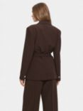 Saint Tropez Franka Belted Blazer, Chocolate Brown