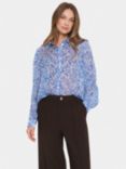 Saint Tropez Avi Print Chiffon Shirt, Blue/Multi